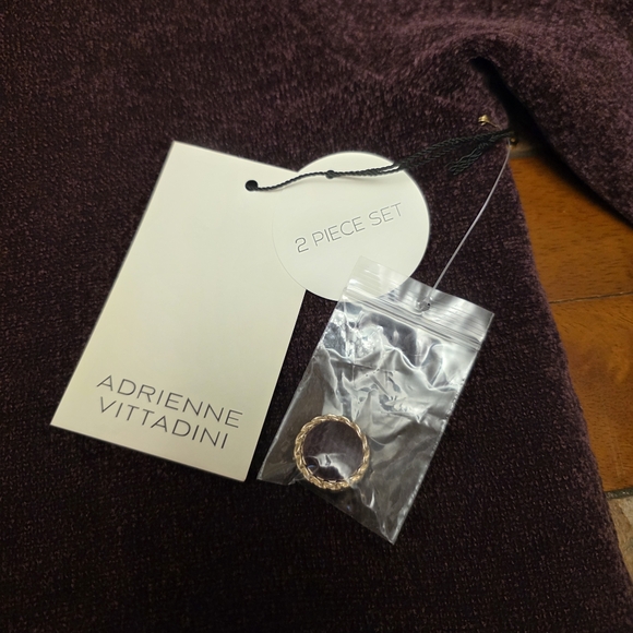 Adrienne Vittadini Purple Cardigan and Skirt Set Size M - Picture 11 of 14